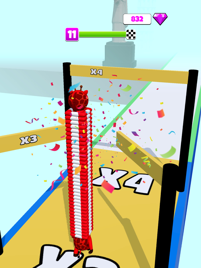 Real Long Neck Run Ring stack