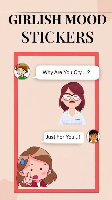 Girlish Mood Stickers Screenshot