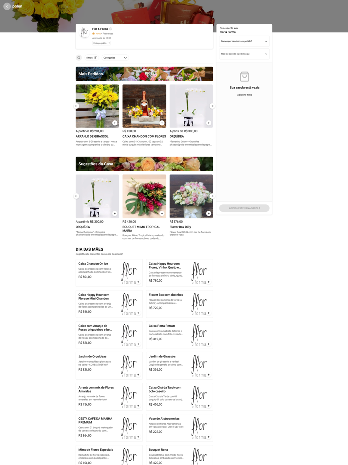 Polen Flores Presentes Online