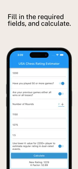Game screenshot USA Chess Rating Estimator apk