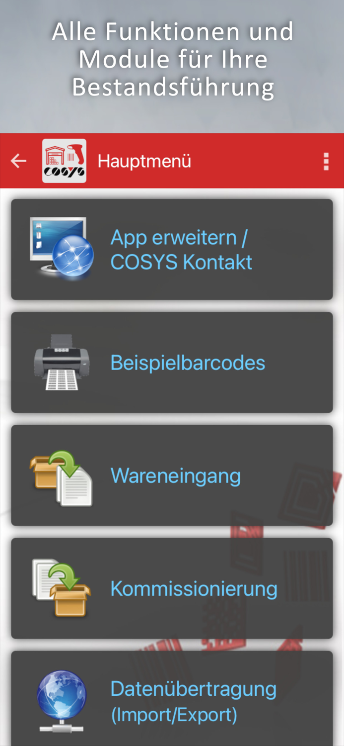 COSYS Bestandsführung