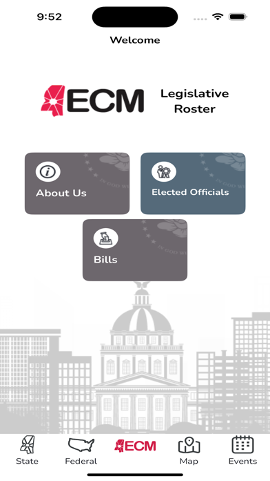 ECM Legislative Roster Screenshot