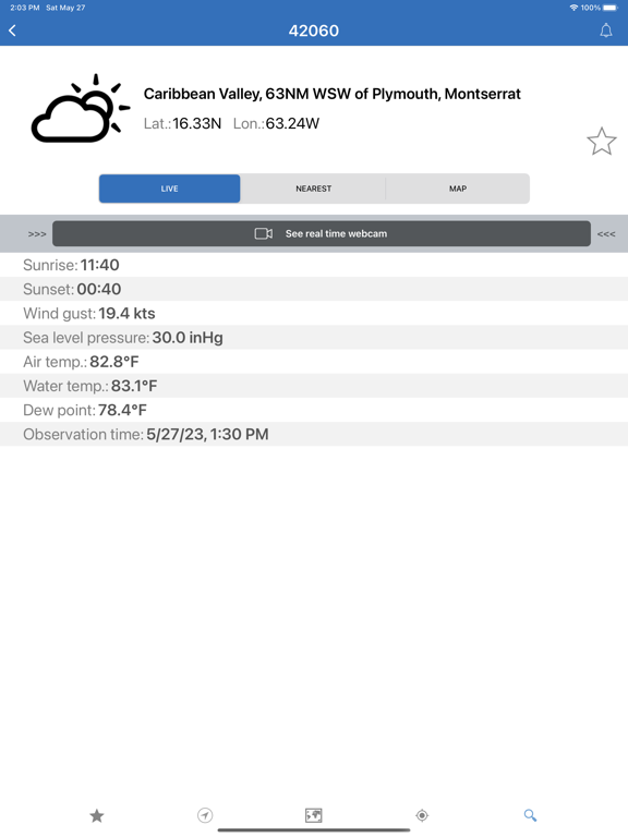 Screenshot #4 pour NOAA Buoys Marine Weather PRO