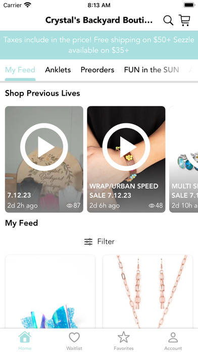 Crystal's Backyard Boutique Screenshot
