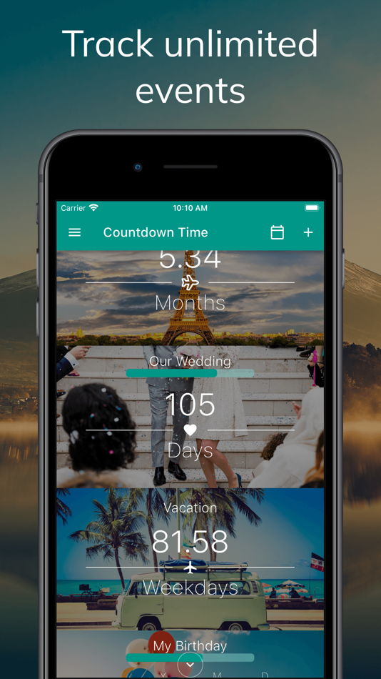 #4. Countdown Time Days Until app (iOS) Podle: Sociosoftware LLC