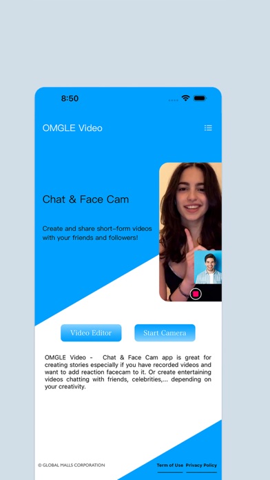 OMGLE Video -  Chat & Face Cam Screenshot