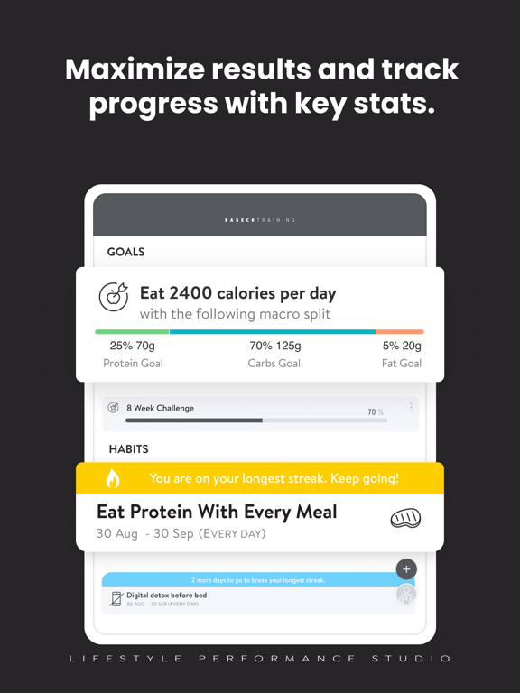Baseck Training App iPad screenshot 5 - Health & Fitness app