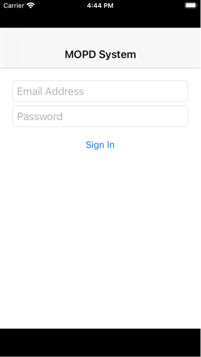 MOPD System Screenshot