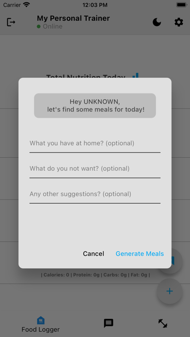 My Personal Trainer - AI Screenshot