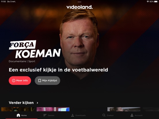 Videoland iPad app afbeelding 1