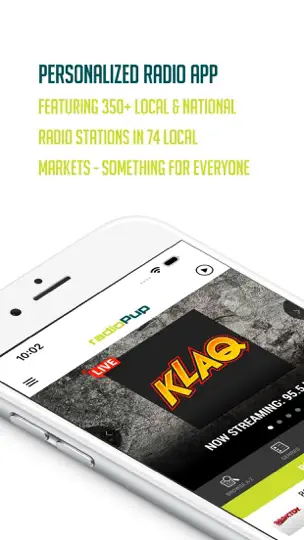 Captura de pantalla de RadioPup: Live & Local Radio en iPhone 1