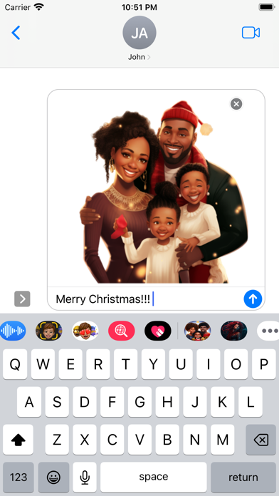 Black Christmas Stickers Screenshot