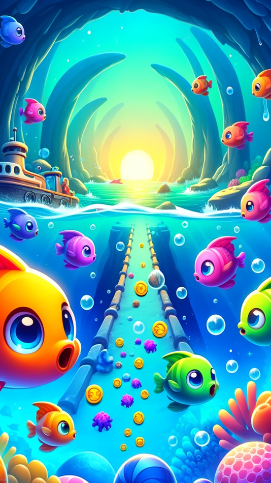 #1. Fish run game - RunRunFish (iOS) 由: 7COLORS GAME LIMITED LIABILITY CO.