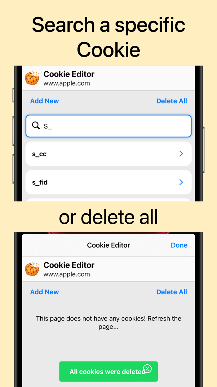 Cookie Editor For Safari