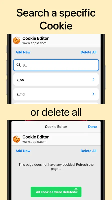 Cookie Editor Safari Extension screenshot 5 of 7