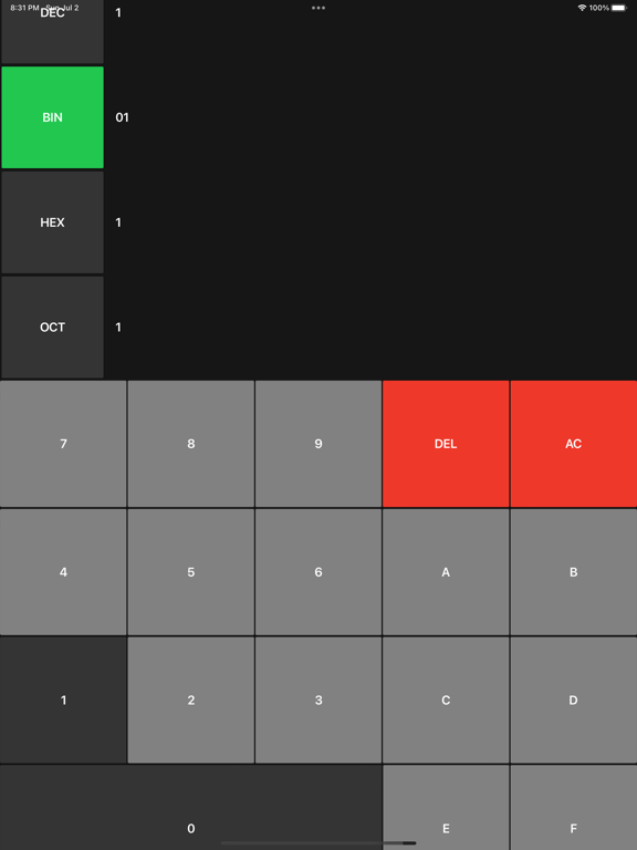 Screenshot #6 pour Binary Decimal Calculator Pro