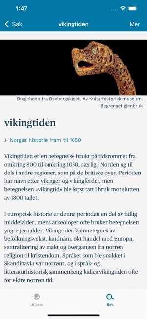 Store norske leksikon on the App Store