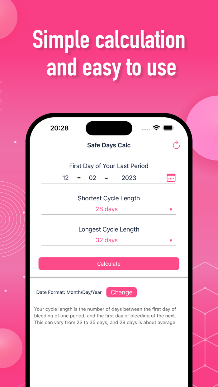 Safe Days Calculator - Control