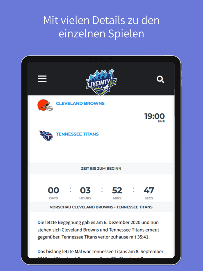 Live im TV - Sport Live