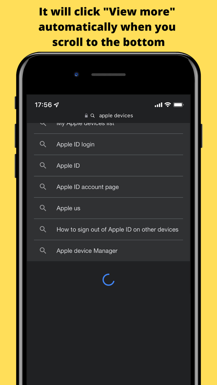 Continuous Scrolling Search