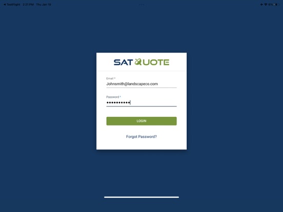 SatQuote iPad screenshot 1 - Business app