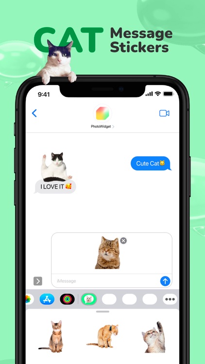 Message Stickers: cat emoticon