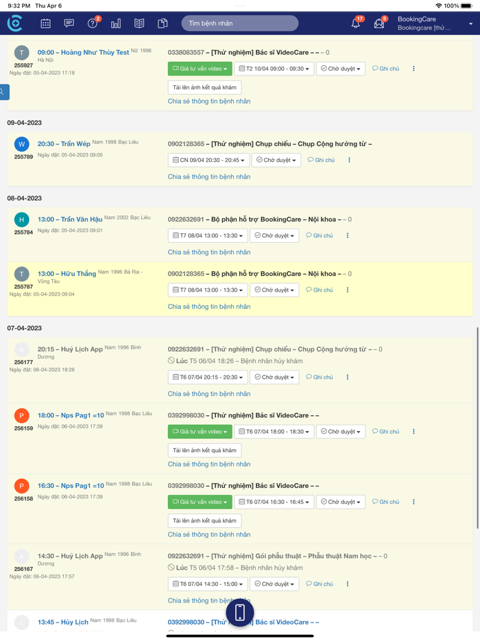 DMS - BookingCare cho bác sĩ