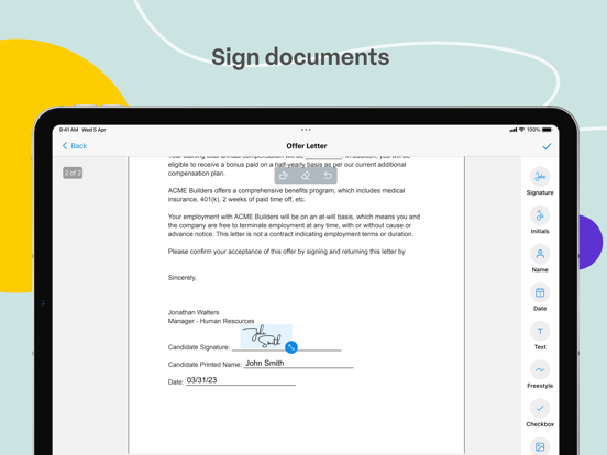 Screenshot #5 pour Signeasy - Sign and Fill Docs