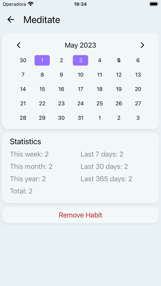 #2. Personal Habit Tracker App (iOS) 由: Cleto May