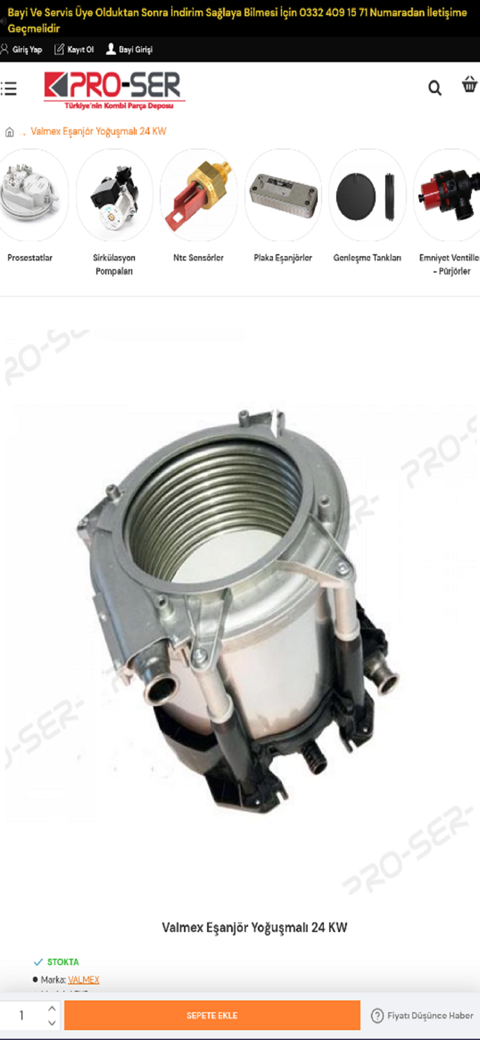 PRO-SER  Kombi Parça Deposu