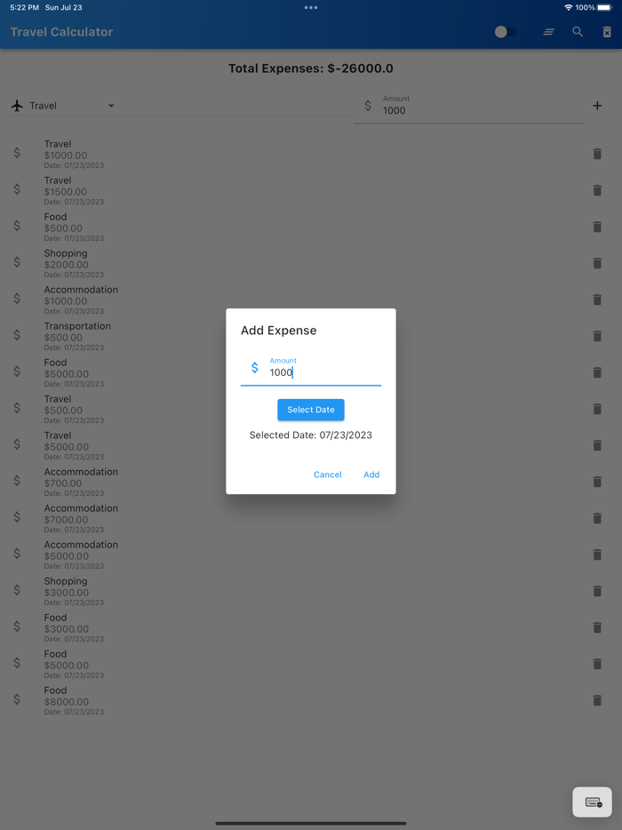 Travel Expense Calculator
