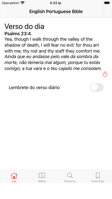 English - Portuguese Bible Screenshot