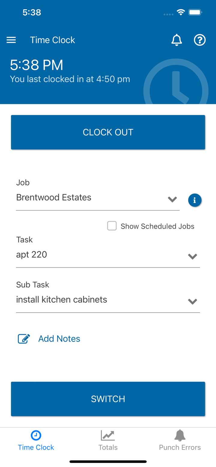 eBacon Time Clock screenshot 1