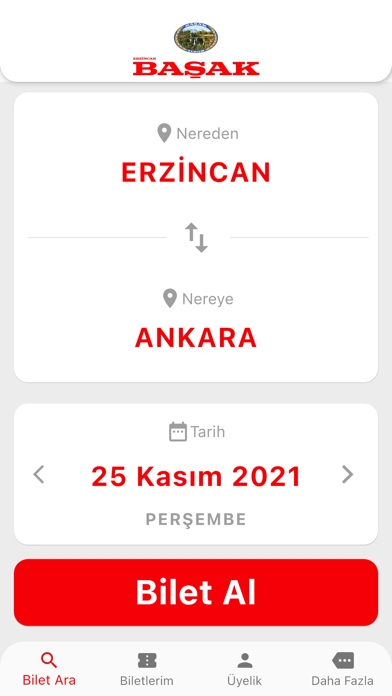 Erzincan Başak Turizm Screenshot
