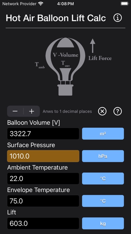 Hot Air Balloon Lift Calc screenshot-9