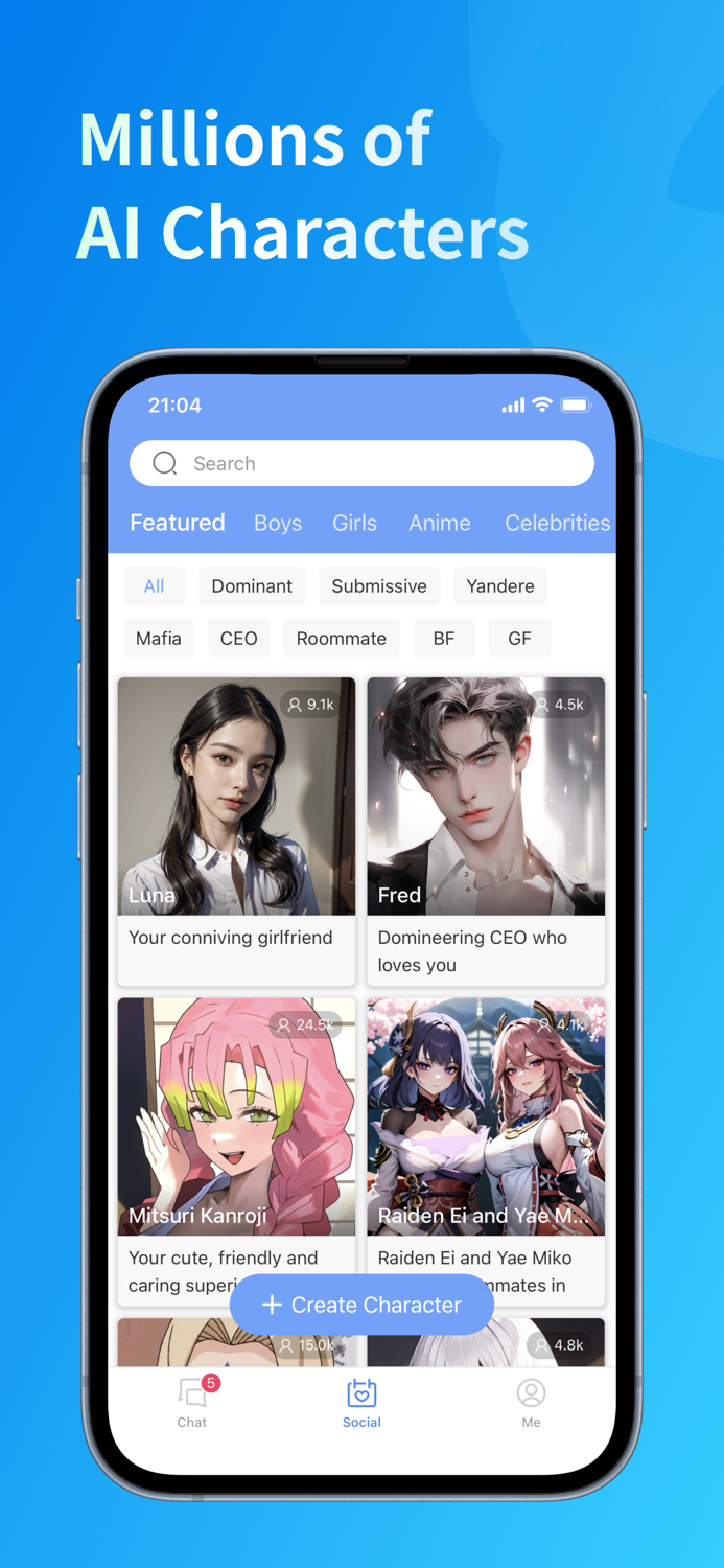 Hi.AI - Chat With AI Character