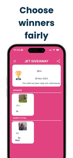 Giveaway Jet for Instagram by Upnok LLC