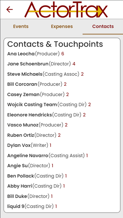 ActorTrax Screenshot