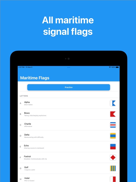 Screenshot #4 pour Flags! - Maritime signal flags