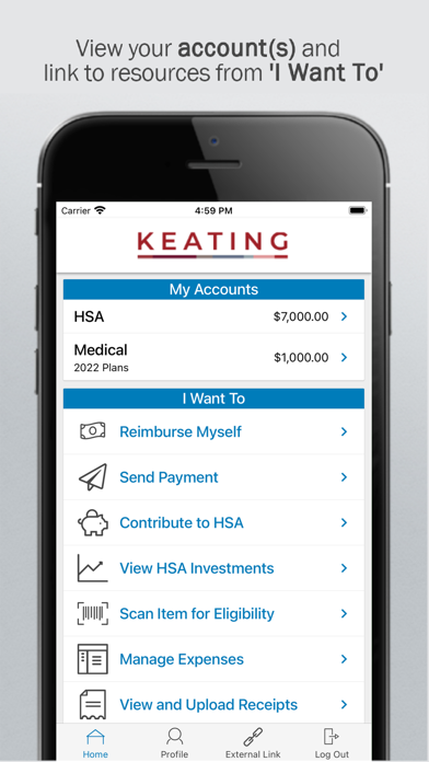 Keating & Associates, Inc. TPA Screenshot