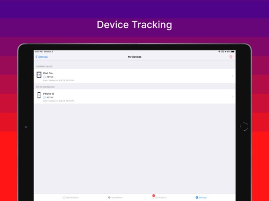 Ivanti Mobile@Work™ Client iPad app afbeelding 6