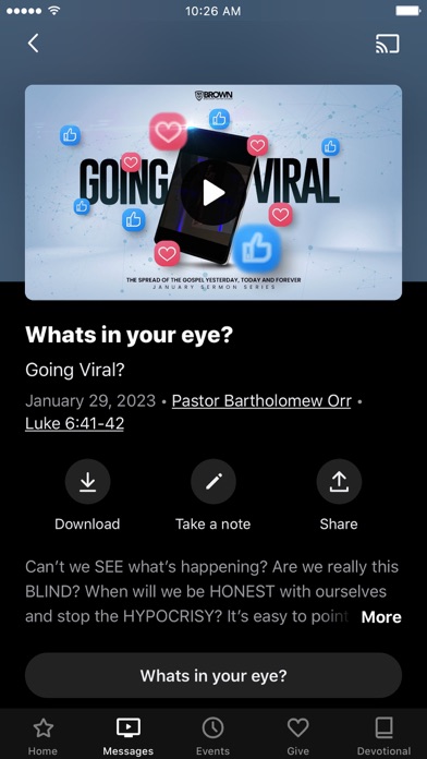 Brown Baptist Church Screenshot