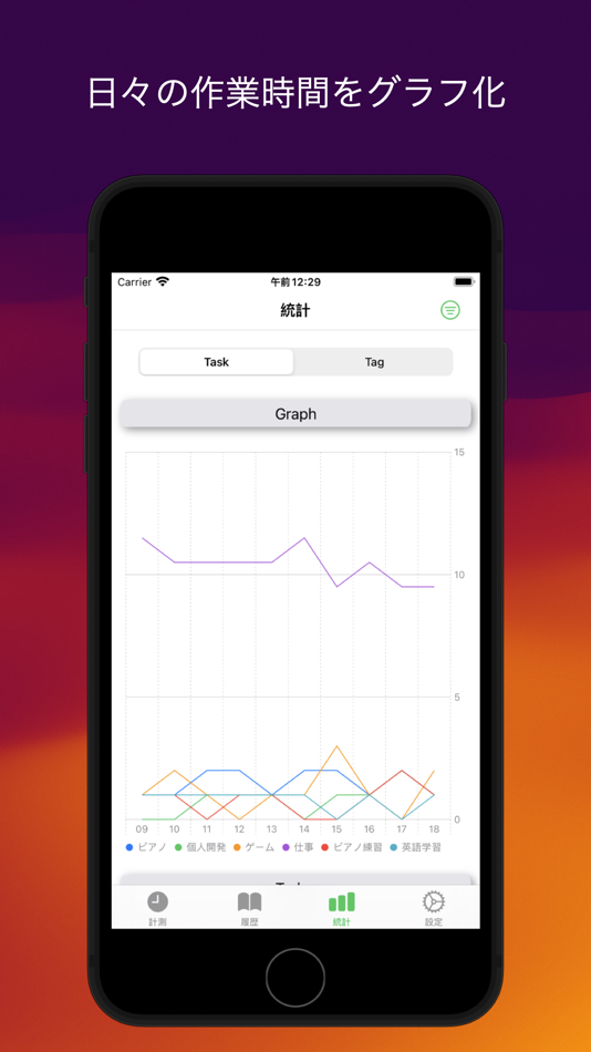 #4. WorkTimeTracker (iOS) 由: Haruka Goto