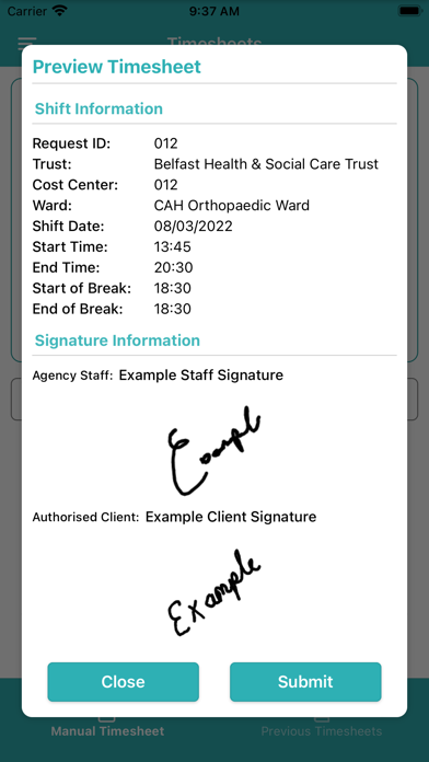 Oberon Nursing Agency Screenshot
