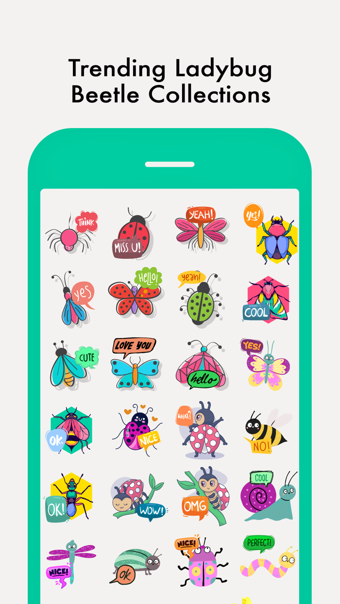 Ladybug Beetle Stickers