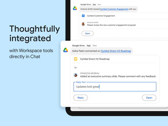 Google Chat iPad app afbeelding 9