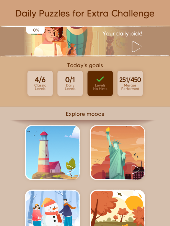 Merge Art Puzzle iPad screenshot 5 - Games app