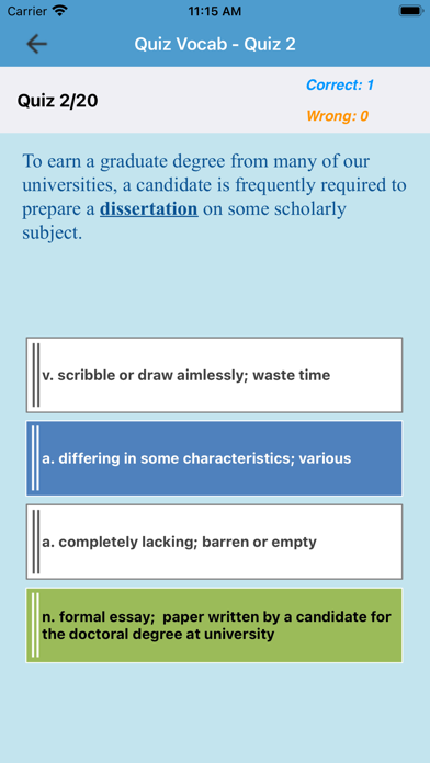 4000 SAT Vocabulary Screenshot