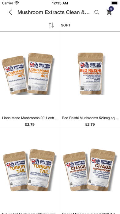 British Vitamins Screenshot