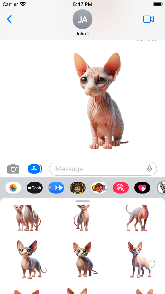 #5. Sphinx Cat Stickers (iOS) By: Paul Scott